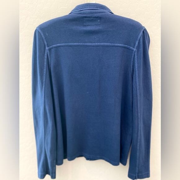 LUCKY BRAND | Navy Blue Cotton Jersey Knit Utility Jacket | Size Small - Picture 4 of 7
